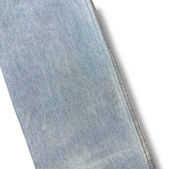 Vintage 90s Jeans 26x33 Straight Leg Floral Embroidery Corduroy Handmade Brazil - Picture 6 of 11